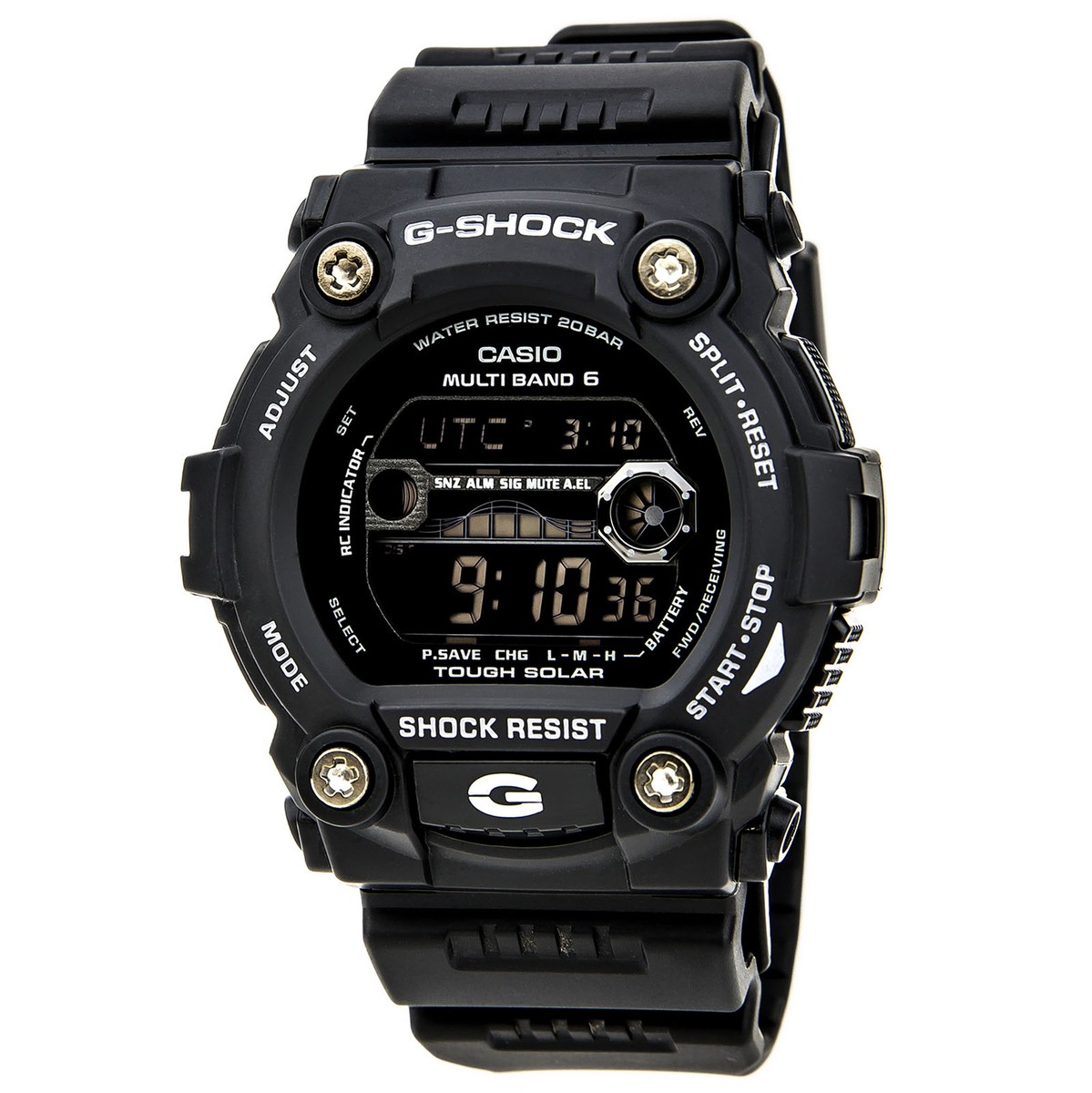 Casio GW7900B-1 Men's G-Shock G-Rescue Solar Atomic Tide Graph