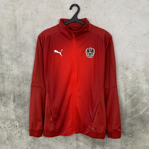 AUSTRIA 2018 TRAINING FOOTBALL ANTHEM JACKET PUMA NATIONAL TEAM JERSEY SIZE M eBay