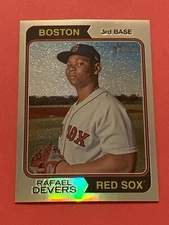 RAFAEL DEVERS (409/574) (CHROME REFRACTOR) 2023 Topps Heritage #8 SSP RED SOX