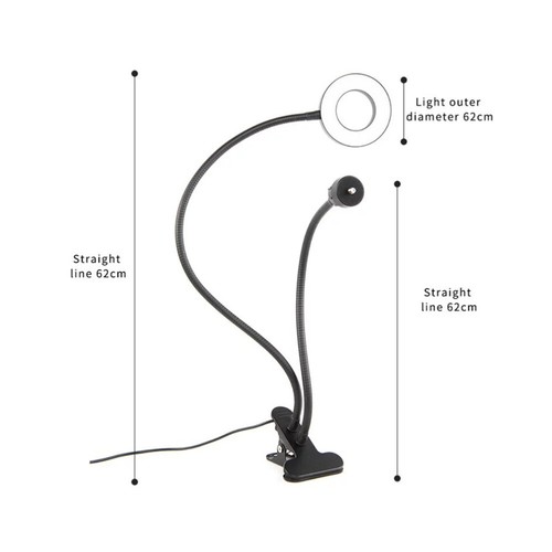 Office Student Selfie Fill Lamp Desk Light for Video Calls LED Beauty - Photo 11 sur 12