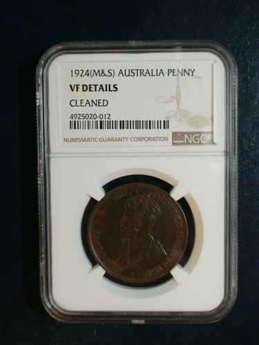 1924 M & S AUSTRALIA PENNY NGC VF BETTER DATE 1P Coin PRICED TO SELL!