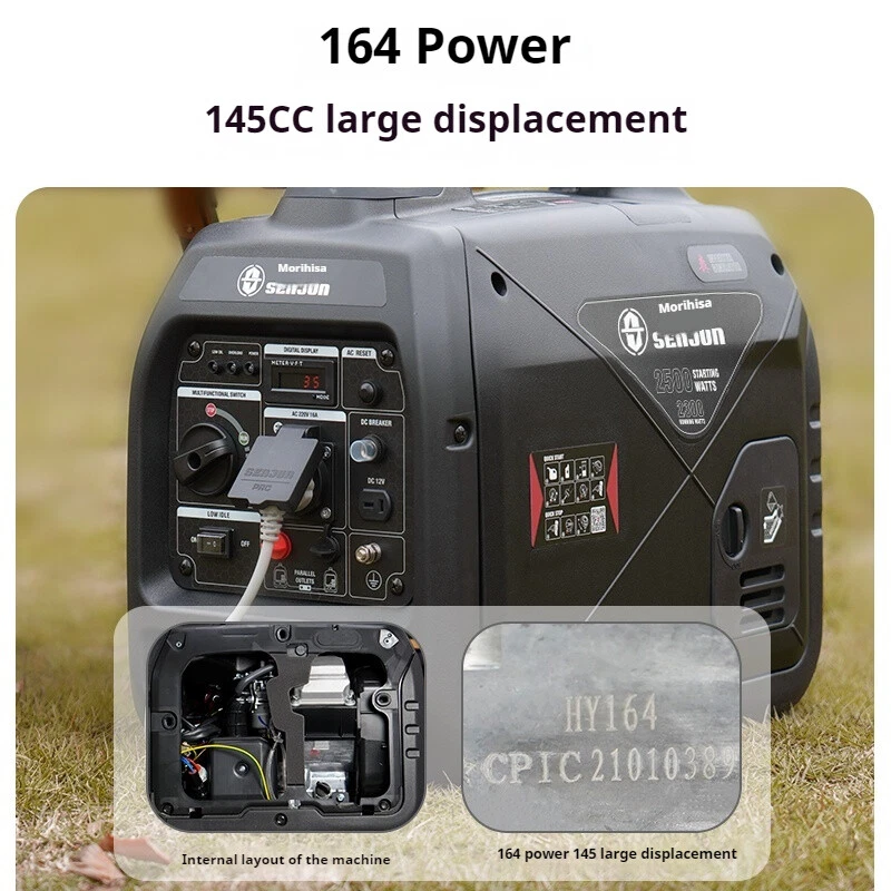 Silent Inverter Generator Set 220V Gasoline Home Outdoor Stall Camping Portable - Image 3 of 4