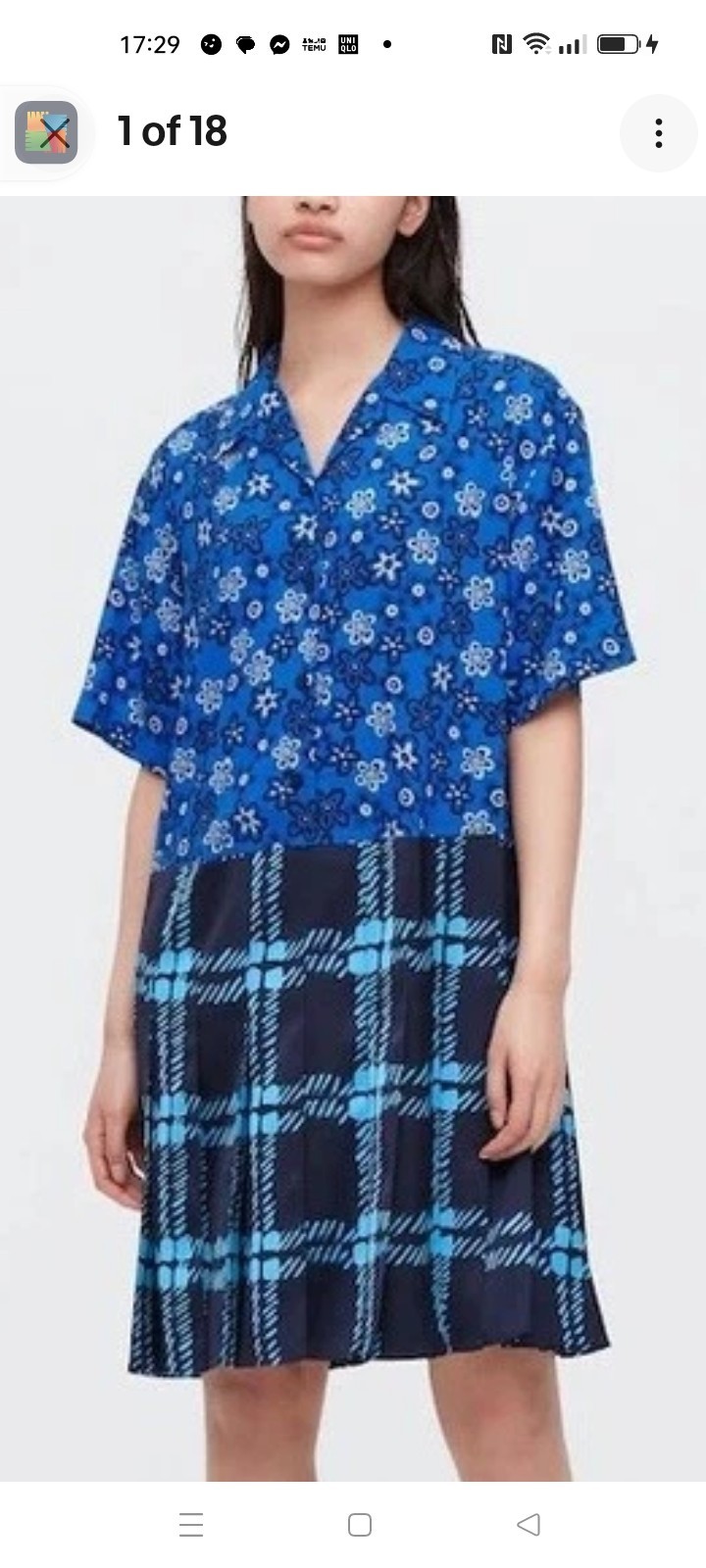 Uniqlo x Marni Oversized Pleated Dress - Open Collar, Size M image 5