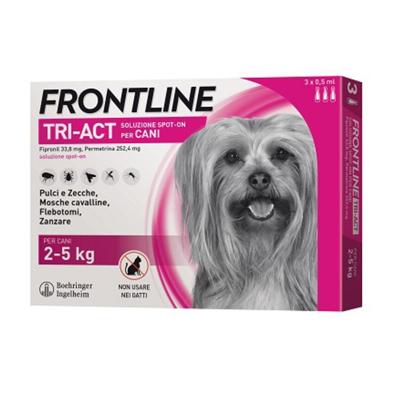 Frontline Tri-Act Cani 2-5 kg 3 Pipette | Protezione Totale Online
