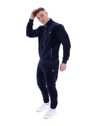 Fila Vintage Herren Velour Trainingsanzug Irving FILA Navy/Gardenia/FILA Rot - Bild 5 von 18
