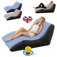Inflatable Sofa Bed Foldable Air Couch PVC Camping Travel Mattress