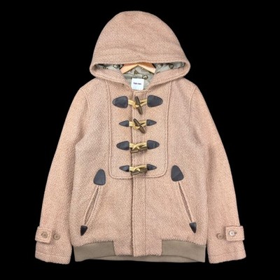 Issey Miyake Ne-Net Peach Wool Rayon Duffle Coat Jacket Hoodies 3 Fit M