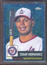 Cesar Hernandez 2022 Topps Chrome Platinum Toile White/Blue Ref #253 (156/199)