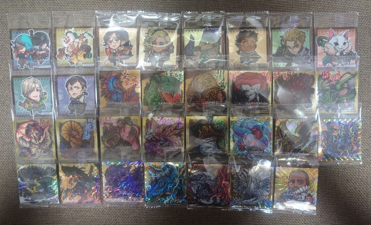Monster Hunter Seal Wafer Sticker Juego Completo Todos los 31 tipos BANDAI...