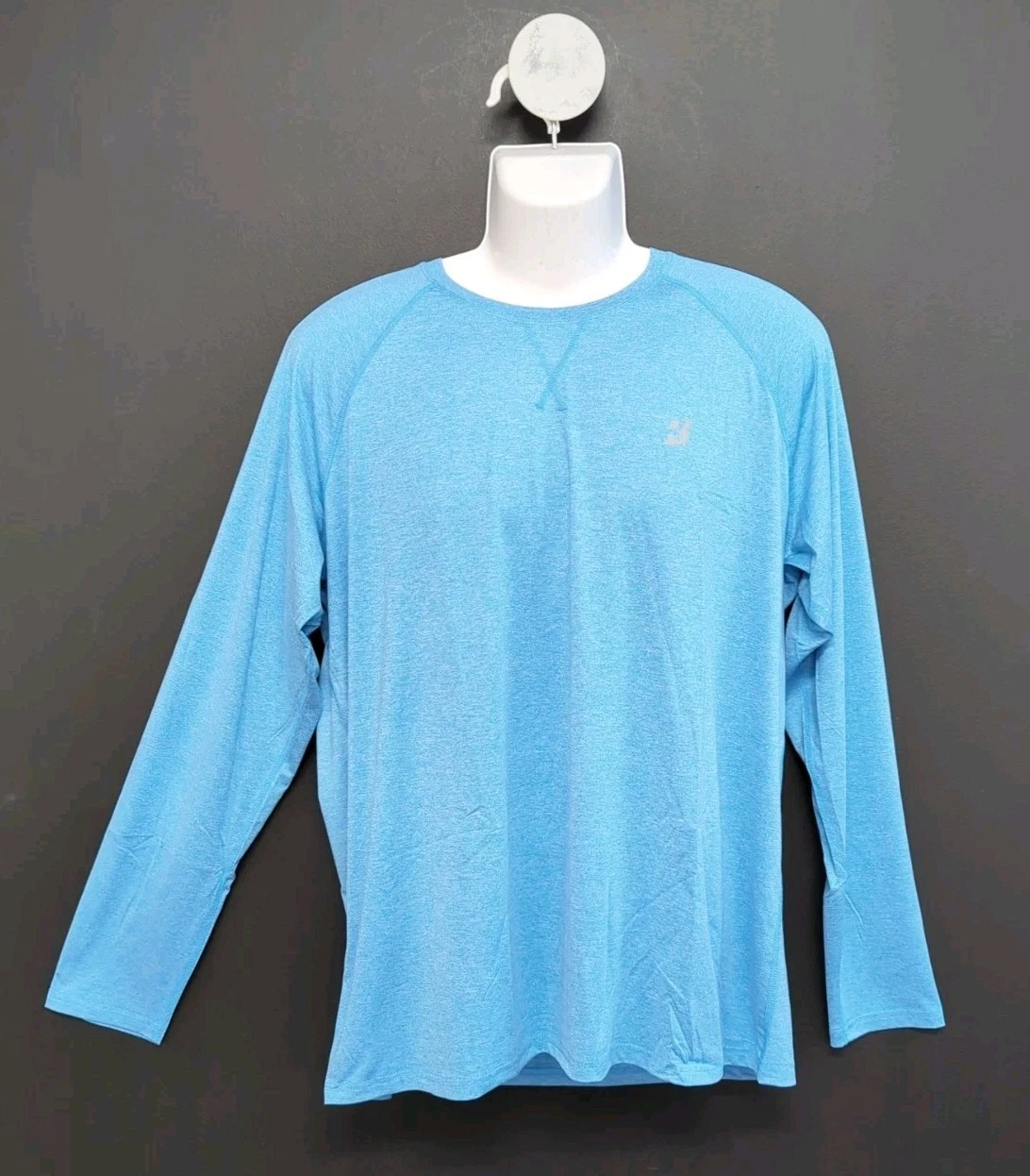 Roadbox UPF 50+ UV Sun Protection Long Sleeve Outdoor Men's T Shirt Large Blue