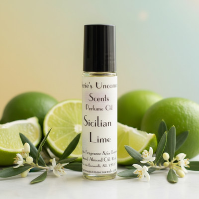 Sicilian Lime scented 10ml Rollerball bottle PERFUME BODY OIL FRAGRANCE