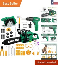 Kids Tool Set 36 PCS with Electric Toy Chainsaw Drill Circular Saw with Reali...
