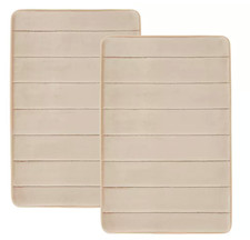 Truly Soft 2-Piece Solid Memory Foam Bath Rug Set 17" x 24"