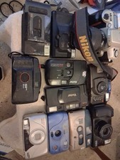 Lot Of 11 Cameras - Nikon, Polaroid, Vivitar, Olympus, Concord DX, Pentax