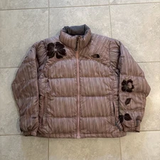 The North Face Nuptse 700 Floral Embroidered Special Edition Down Puffer Sz L