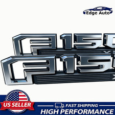 2pcs 3d Emblem For 2015-2020 F-150 Xlt Side Fender Letter Raised Badge Chrome
