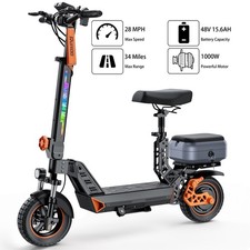 Ruitoo 1000W Electric Scooter Adult with Seat Folding E-Scooter 28 MPH 34 Miles