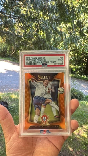 2015-16 Panini Select Cristiano Ronaldo Orange Prizm #'d /149 PSA 9 Portugal