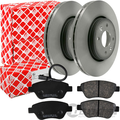 FEBI BREMSSCHEIBE Ø257mm + BELÄGE VORNE für ALFA MITO FIAT 500 STILO PANDA 169