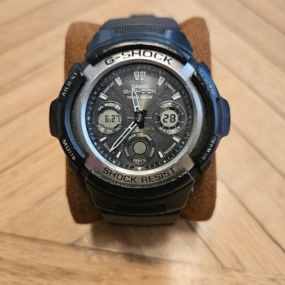 Casio G-Shock AWG-100 Solar Atomic 200M Water Resistant Black Resin Men's Watch