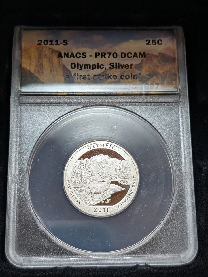 🔥 2011-S Silver Proof NATIONAL PARKS Quarter Set 1st Strike PR70 DEEP CAMEO BOX - Image 4 of 4