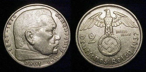 1937 Germany 2 Reichsmark — photo from the most recent tracked eBay sale