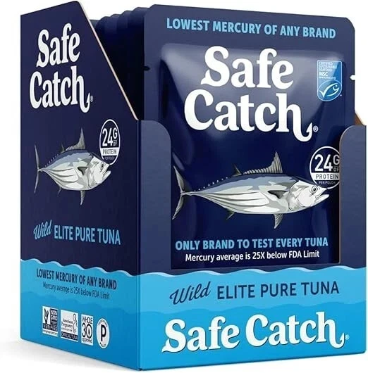 Safe Catch Elite Tuna Wild-Caught Lowest Mercury Fish Pouch Gluten-Free Pack(12) - Image 4 of 4