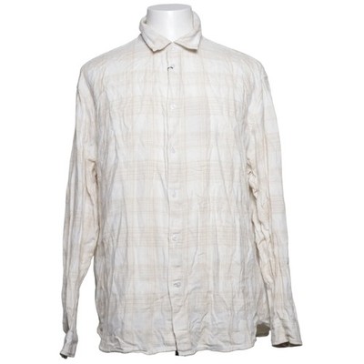 H&M, Flanellhemd, Größe: XXL, Weiß/Beige, Baumwolle, Streifen, Herren #mrP