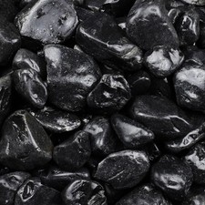 Kieselsteine Garten Zierkies 25 kg Aquarium Kies Nero Ebano Schwarz Marmorkies