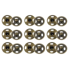 72 Set Sew-on Snap Buttons 6/7/8mm Metal Snap Fastener Buttons, Bronze