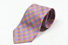 Vintage Brooks Brothers Makers Tie Mens Pink Blue Check 100 Silk Classic