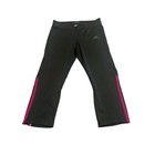 Adidas Leggings Womens Size S Black Pink Capri Yoga Pants Athleisure Gym Cropped