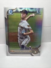 2022 Bowman Draft Chrome Refractor Jacob Misiorowski #BDC-132  Brewers 1st B