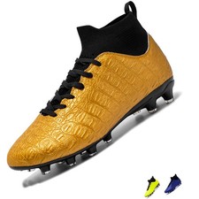 Mens' Soccer Cleats High-Top Outdoor Non-Slip Football Shoes Protection Light...