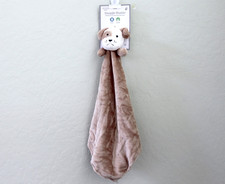 Modern Baby Tan Puppy Dog Snuggle Blankie Lovey Soft Plush Security Blanket NWT
