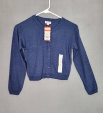Cat & Jack Girls Navy Blue Button Front Cardigan Sweater Size Small (6/7)