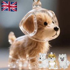 1PC Dog Hair Storage Box Keychain Hanging Puppy Pet Hair Pendants Keyring DIY