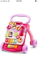 VTech Sit-to-Stand Learning Walker Frustration Free Packaging , Pink