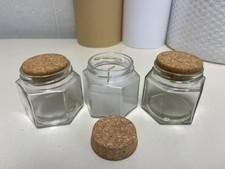 3 Pack Small Glass Jars with Cork Lids Mini Bottles for DIY Crafts 6/15/25 C
