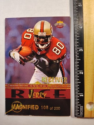 1997 Score Board Playbook - By the Numbers Wide Receivers Jerry Rice #8 WR Gold