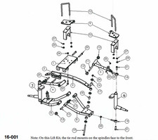MJFX Replacement Passenger Side Spindle for Madjax 6 inch A arm lift kit