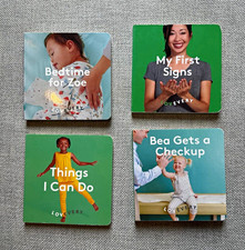 Lovevery Illustrated Board Book Lot of 4: Bedtime, Signs, Doctor Checkup
