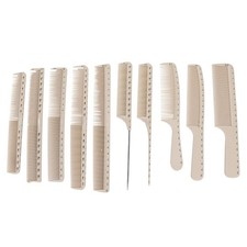 10Pcs Professional Hairdressing Comb with Measure Scale, Barber Styling Comb ...
