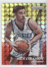 2014-15 Panini Prizm Yellow & Red Mosaic Prizm Nick Collison #30 1s8