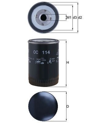 ÖLfilter Knecht Oc 114 FÜR Chevrolet Hummer Opel Renault-image