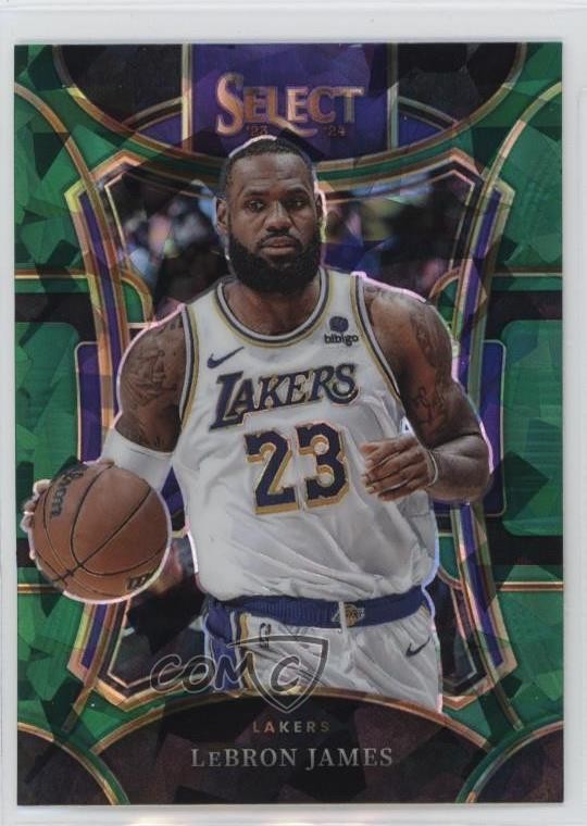 2023-24 Panini Select Mezzanine Level Green Ice Prizm LeBron James #335
