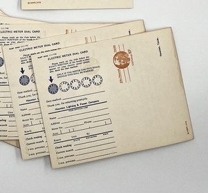 10 1970s Postcard Meter Reader Houston Power Company Self Reporting VTG