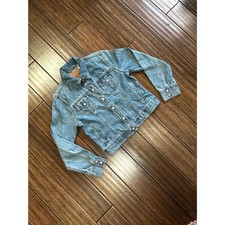 Levi's Denim Trucker Light Wash Red Tab Jean Jacket Size Medium MIS 100 Cotton