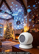 Decorative Lighting Projector, Festive Decorative Lighting, Snowflake And Christ