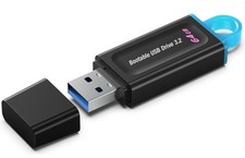 64GB - Bootable USB Drive 3.2 for Windows 11/10 / 8.1/7, 64GB, black